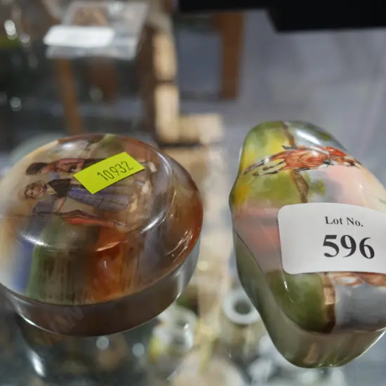 2 Bayreuth trinket pots