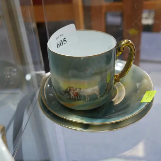 Royal Bayreuth cup, saucer and plate