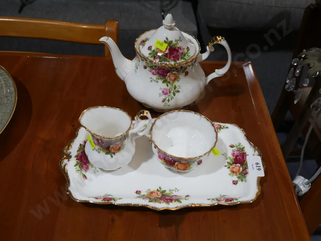 Old country rose tea service Image 1++