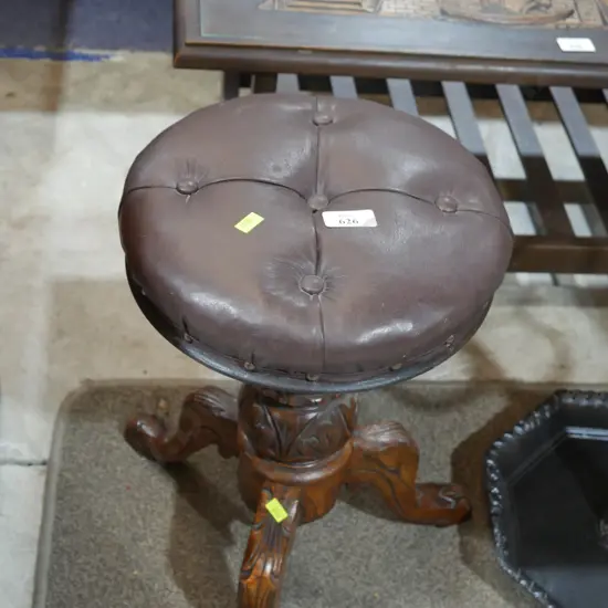 Leather top stool