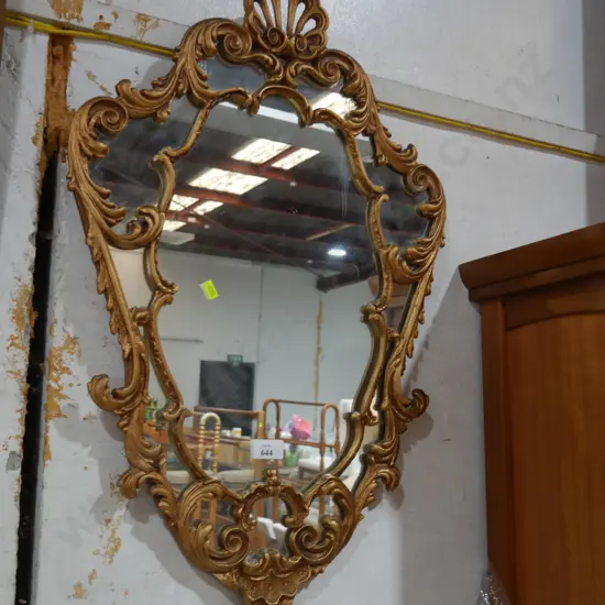 Ornate gilt frame mirror