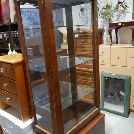 Walnut display cabinet