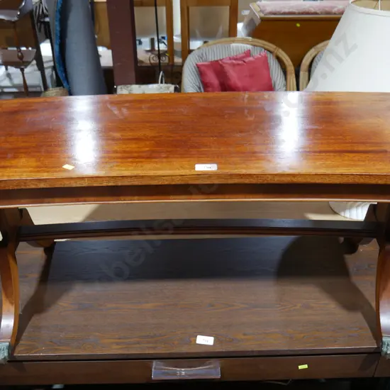 Drop end coffee table