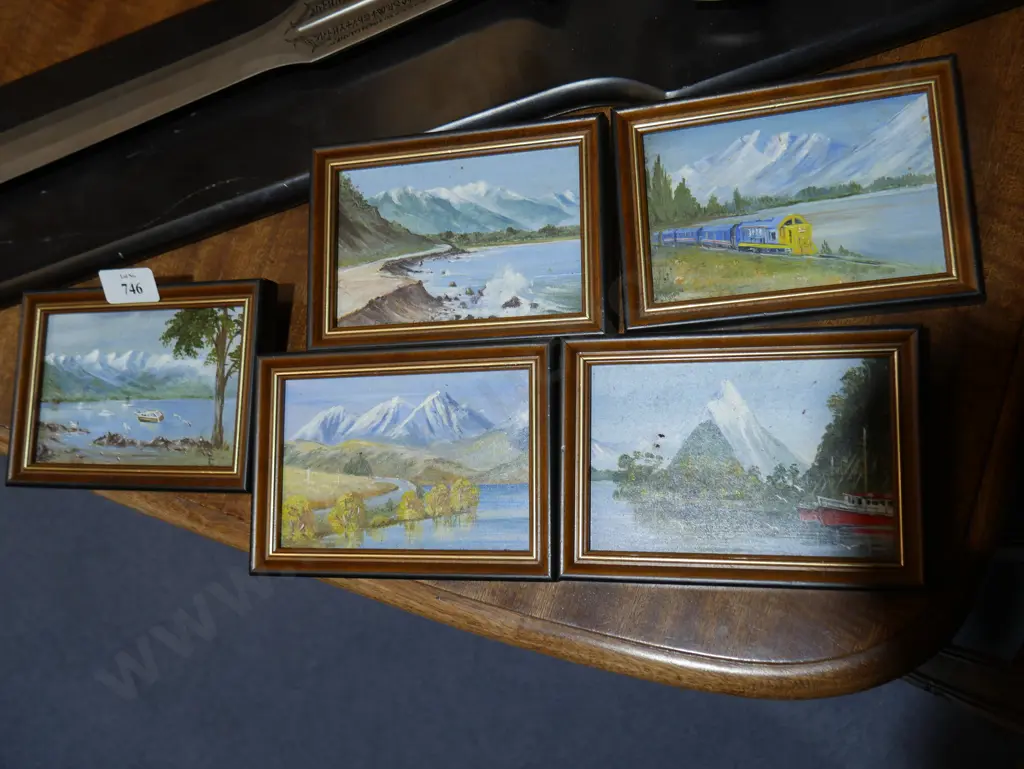 6 small framed landscape artworks Image 1++
