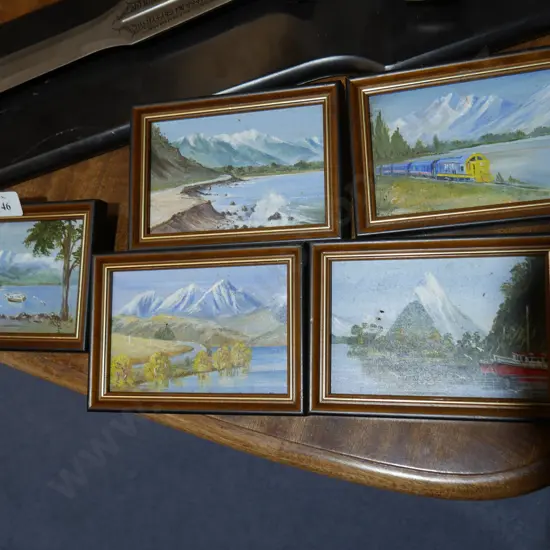 6 small framed landscape artworks