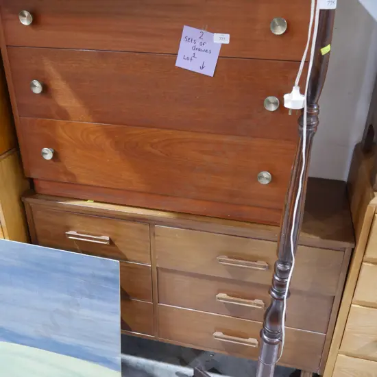2 sets of drawers