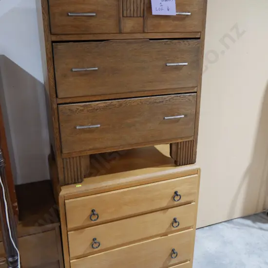 2 sets of drawers