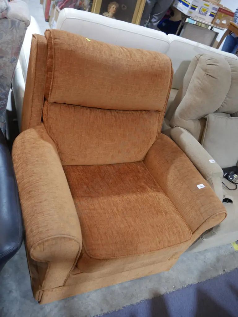 Orange arm chair Image 1++