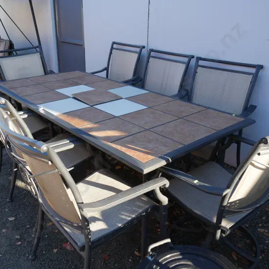 Outdoor table and 8 chairs