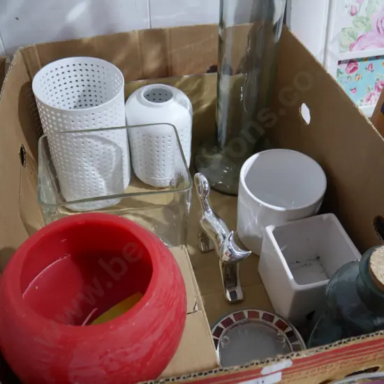 Candle, plant pots etc