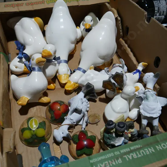 Duck figurines etc