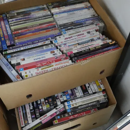 2 boxes DVDs