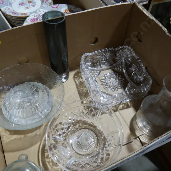 Crystal bowls etc