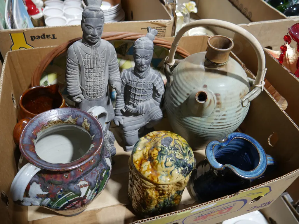 Luke Adams jug, Asian figures, pottery Image 1++