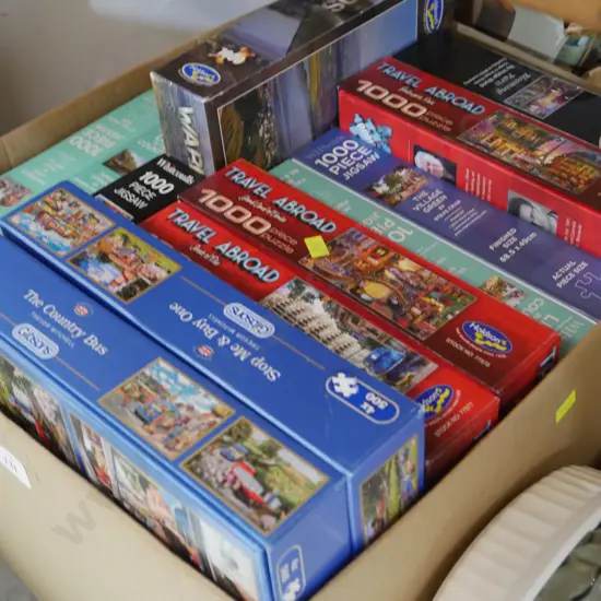 Box of jigsaws