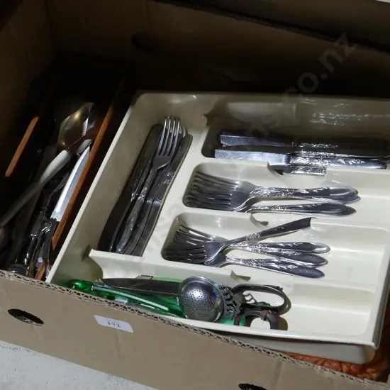 Cutlery, sheepskin etc