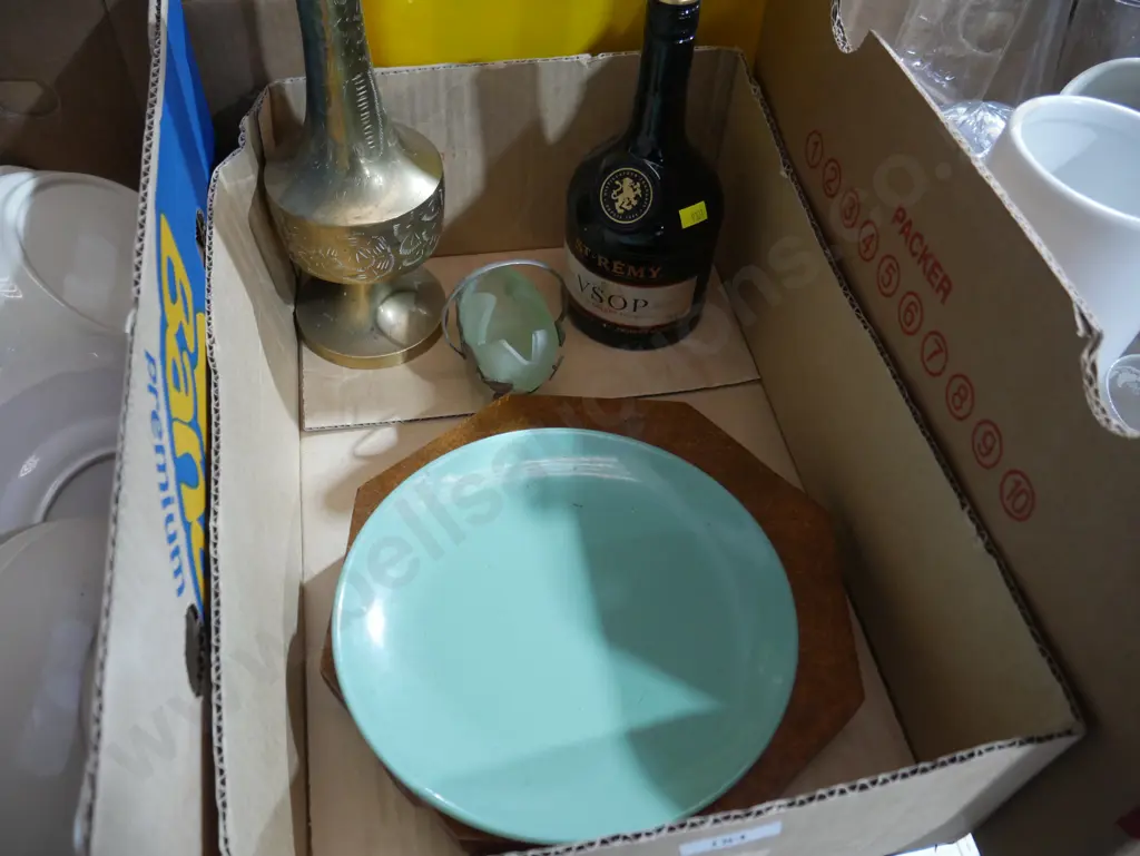 Bottle of brandy, sundries Image 1++