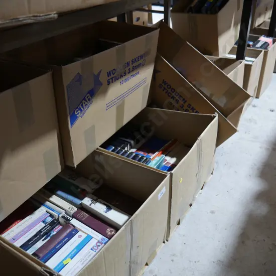 12 boxes, mostly German books