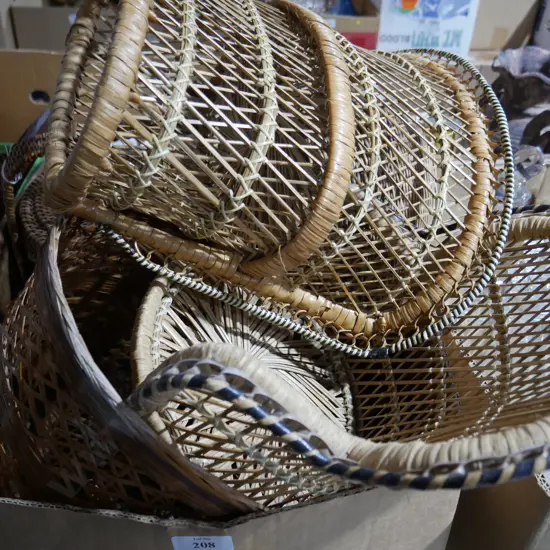 Cane baskets etc