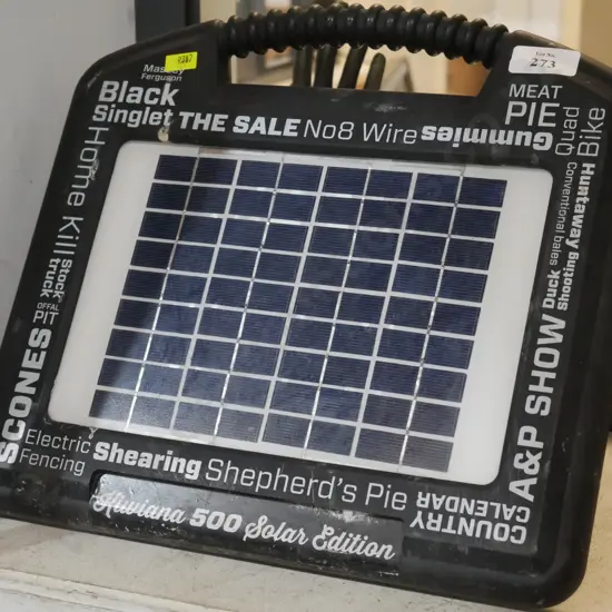 Solar electric fencing energizer