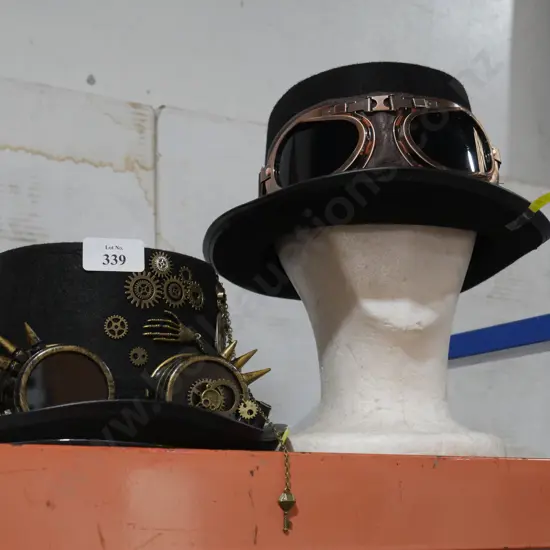 2 steam punk hats