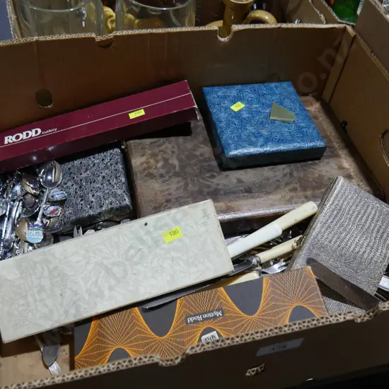 Box of assorted cutlery