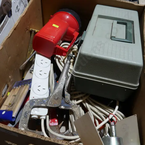 Fishing box, torch etc