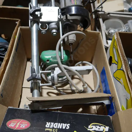 Drill press, sanders