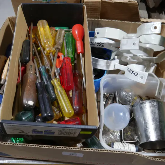 Screw drivers, paint brushes etc