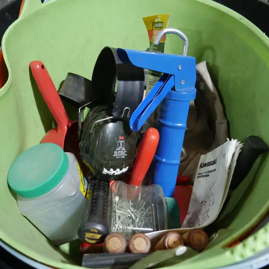 Plastic tubs and contents