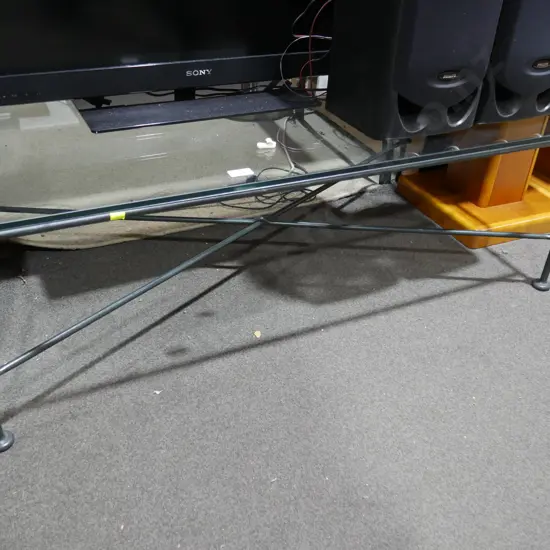 Glass top coffee table