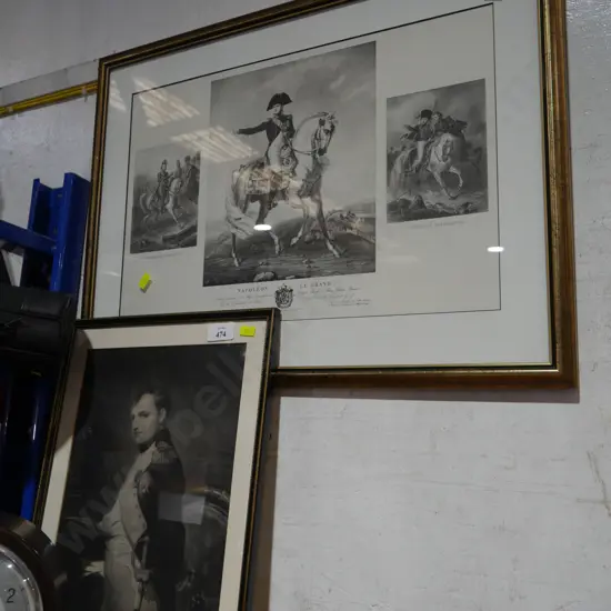 2 framed Napoleon pictures