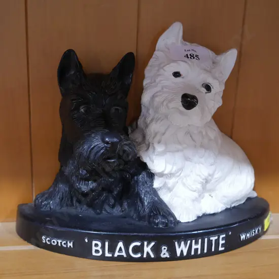 Black & white whisky figure