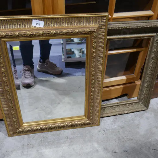 Gold framed mirror, picture frame