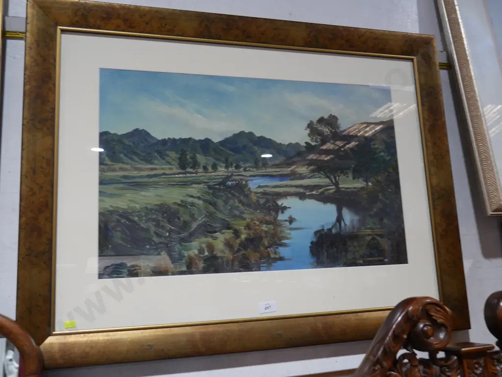 Framed TRWhite oil painting Image 1++