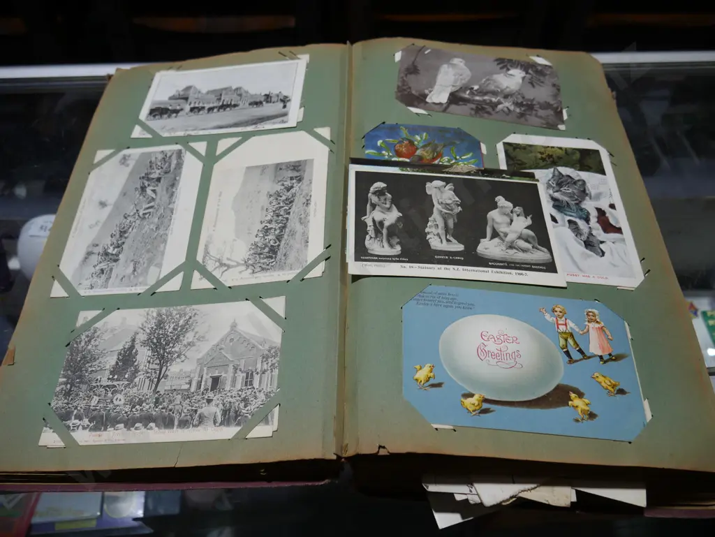 Fantastic original post card album and cards Image 1++
