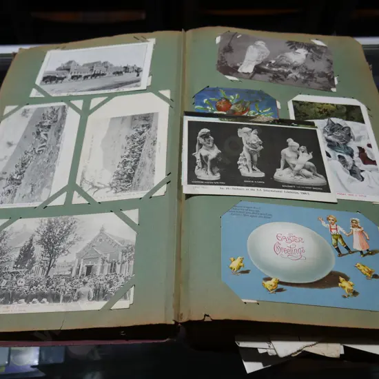 Fantastic original post card album and cards