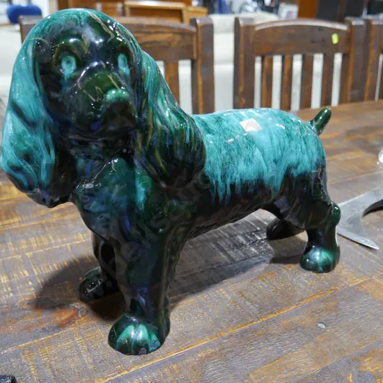 Blue mountain pottery dog