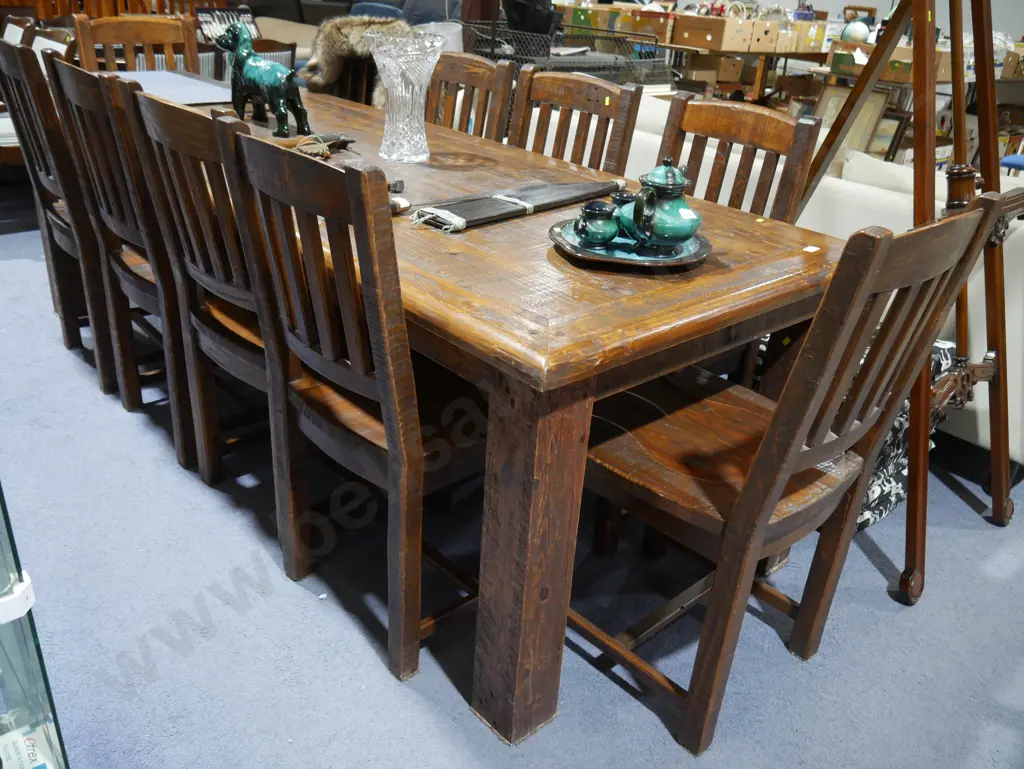 Dining table and 10 chairs Image 1++