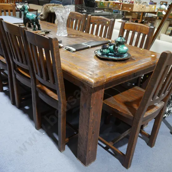 Dining table and 10 chairs