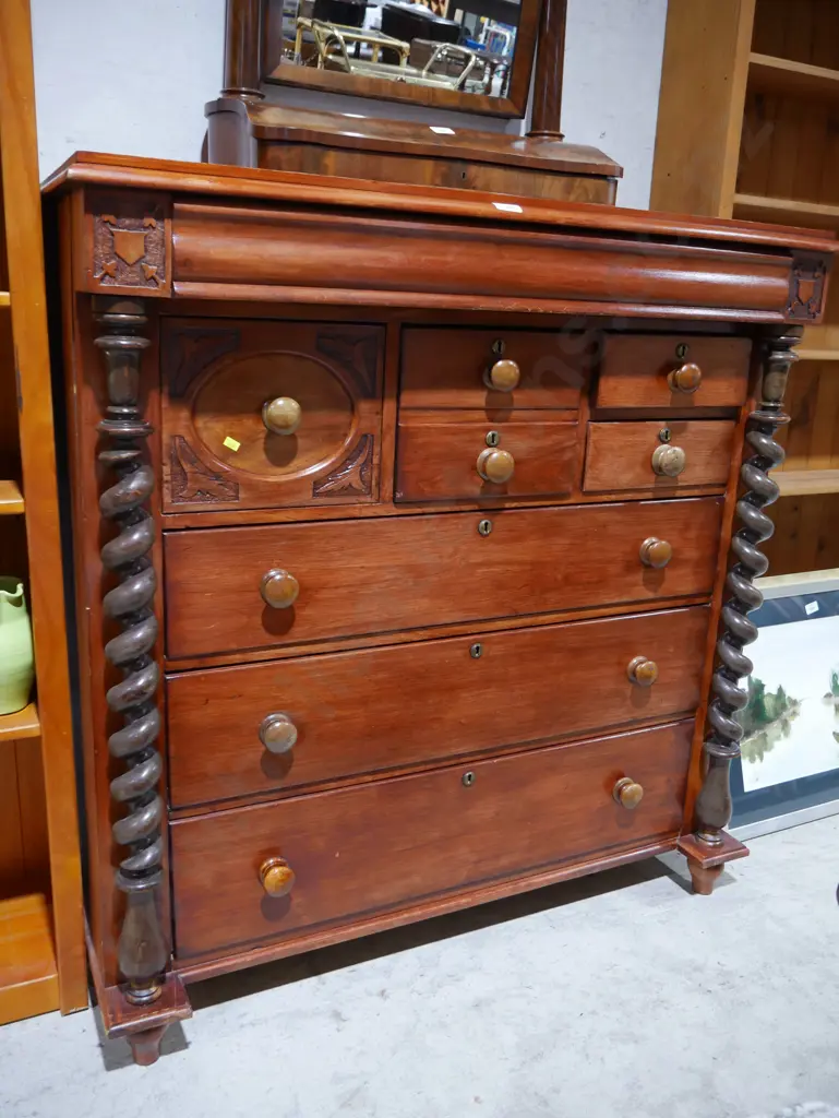 Victorian Barley Twist Scotch chest Image 1++