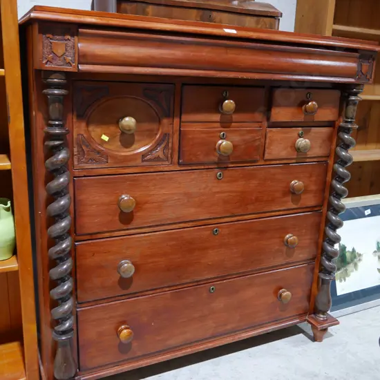 Victorian Barley Twist Scotch chest
