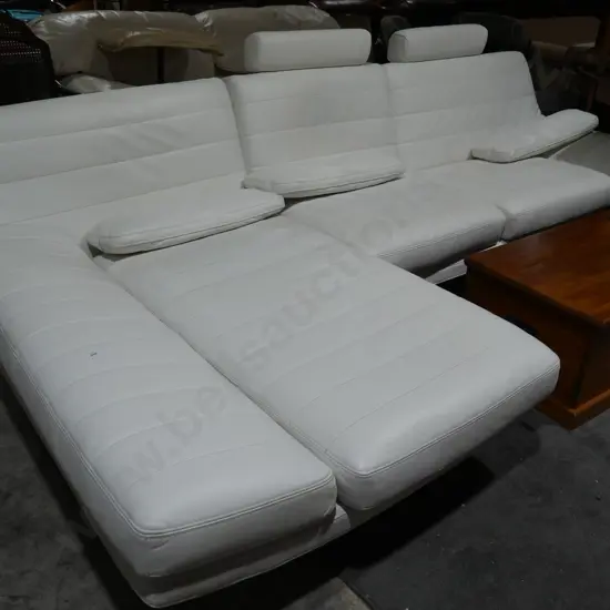 L shape leather sofa