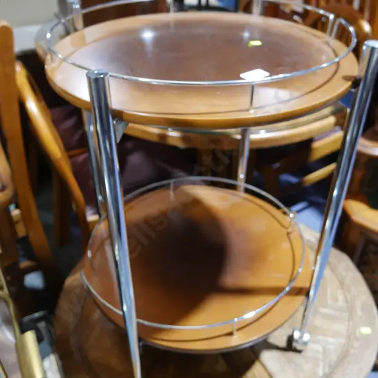 2 tier round trolley