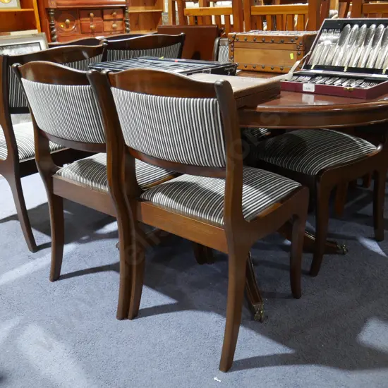 Oval dining table & 6 chairs