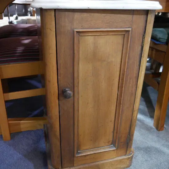 Marble topped pot cupboard