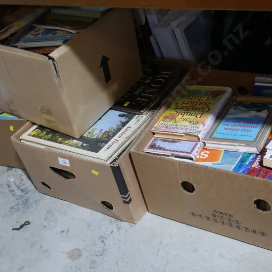 4 boxes of books