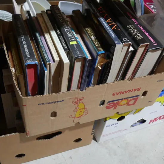 3 boxes books