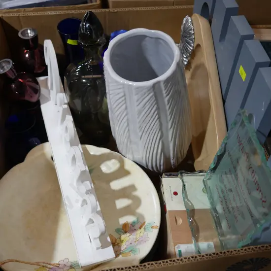 Pottery, glassware etc