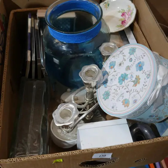 Glassware, picture frames etc